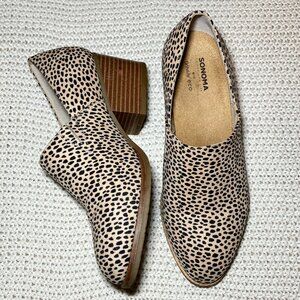 Sonoma Goods for Life Cucumber‎ Leo Dot Ortholite Eco Booties Women's 6 Leopard